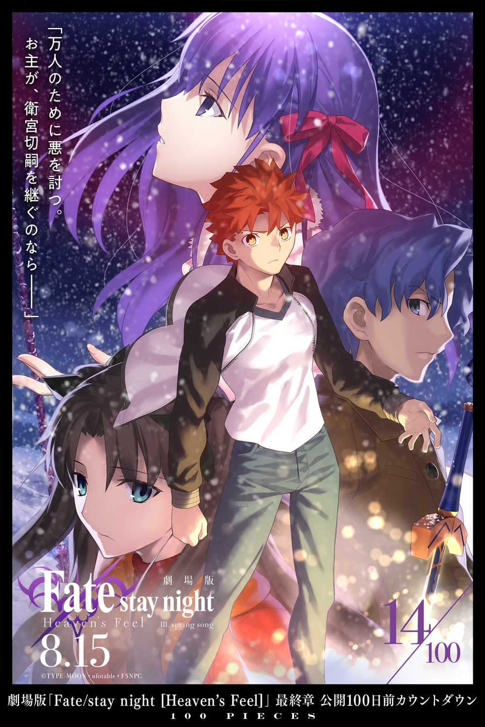 Fate Stay Night Heaven S Feel 100 Pieces