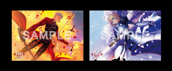 「Fate/stay night [UBW]」武内崇描き下ろしイラスト特製フラッグ2枚セット（アーチャー＆セイバー絵柄）