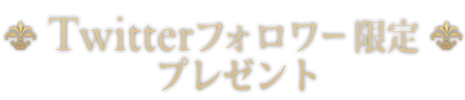 Twitterフォロワー限定 プレゼント